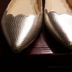 Crown and Ivy Gold metallic flats